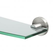 Gatco 4676 - Reveal Vanity Glass Shelf, Satin Nickel