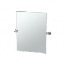 Gatco 4689SM - Channel 24''H Frameless Rectangle Mirror, Chrome