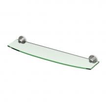 Gatco 4696 - Channel Vanity Glass Shelf, Satin Nickel