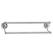 Gatco 5375 - Designer II 24'' L Double Towel Bar, Chrome