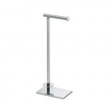 Gatco 1443B - Square Standing Tissue Paper with Storage Holder,  Brushed Brass