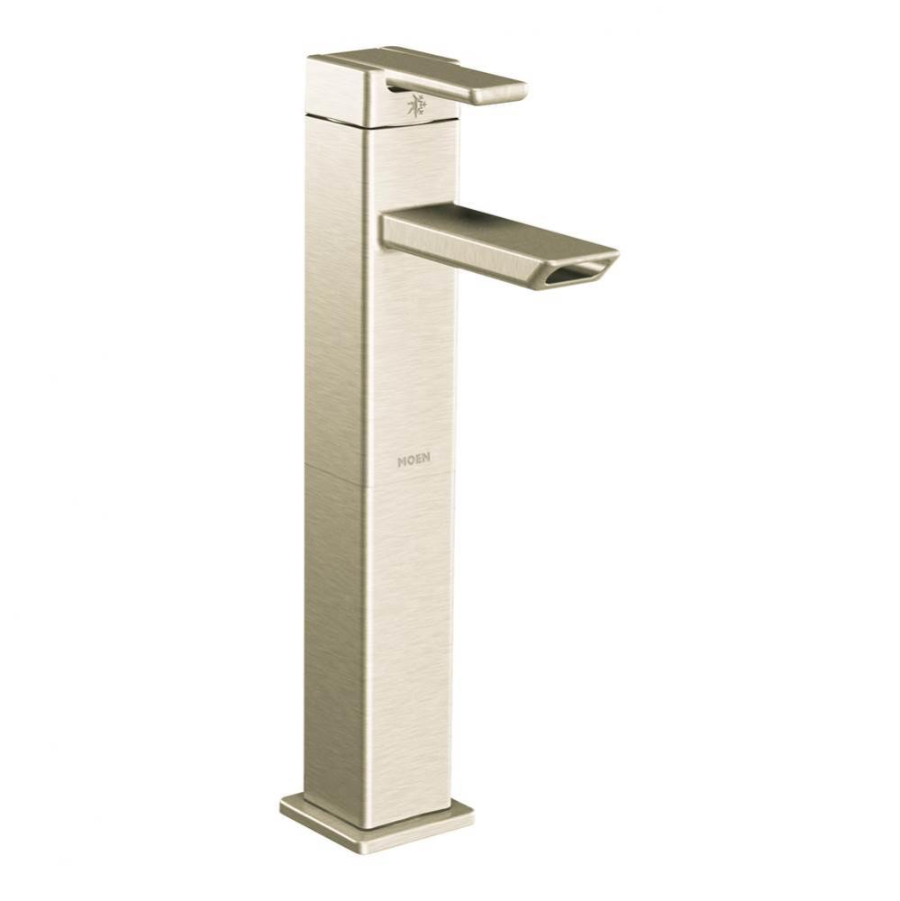 90 Degree One-Handle Vessel Sink Modern Bathroom Faucet, Brushed Nickel