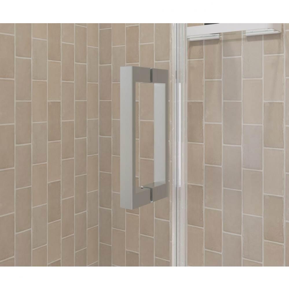 Manhattan 39-41 x 68 in. 6 mm Pivot Shower Door for Alcove Installation with Clear glass &amp; Squ