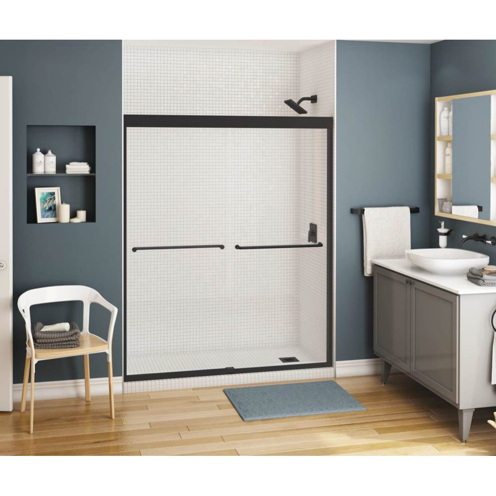Kameleon 55-59 x 71 in. 8 mm Bypass Shower Door for Alcove Installation with Clear glass in Matte