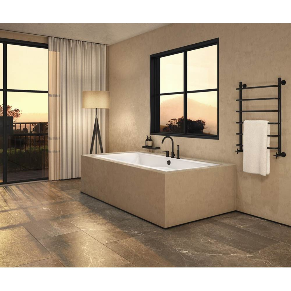 Optik 7236 Acrylic Undermount Center Drain Aerofeel Bathtub in White