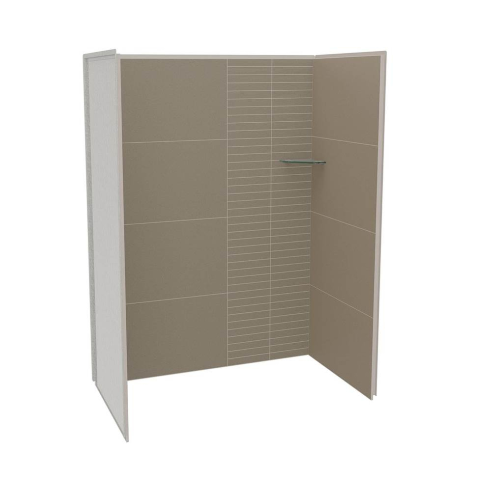 Utile 6036 Composite Direct-to-Stud Three-Piece Alcove Shower Wall Kit in Erosion Taupe
