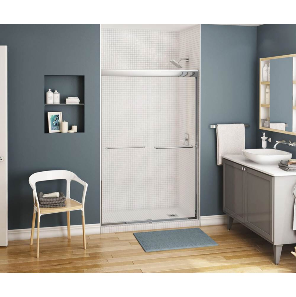 Kameleon 40-44 x 71 in. 6 mm Bypass Shower Door for Alcove Installation with Clear glass in Chrome