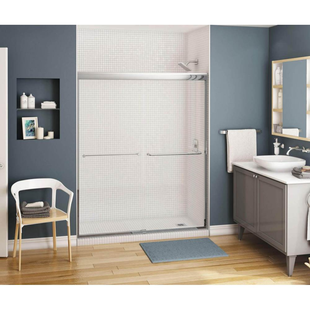 Kameleon SC 55-59 x 71 in. 8 mm Bypass Shower Door for Alcove Installation with Clear glass in Chr