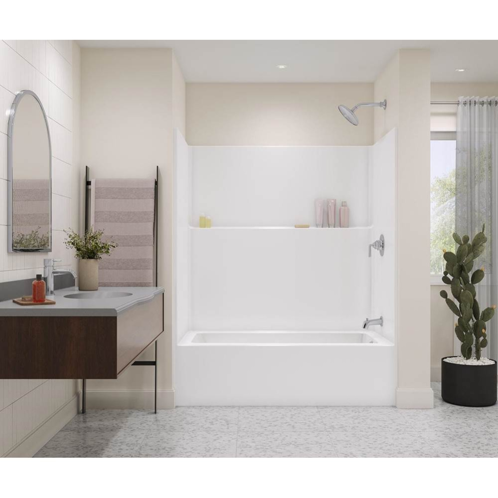 Icon TS6032X AFR AcrylX™ Alcove Right Hand Drain One-Piece Tub Shower in White