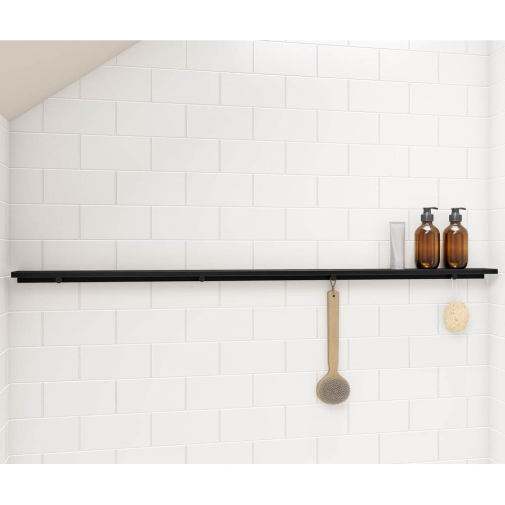 Manhattan 57 in. Long Shelf in Matte Black