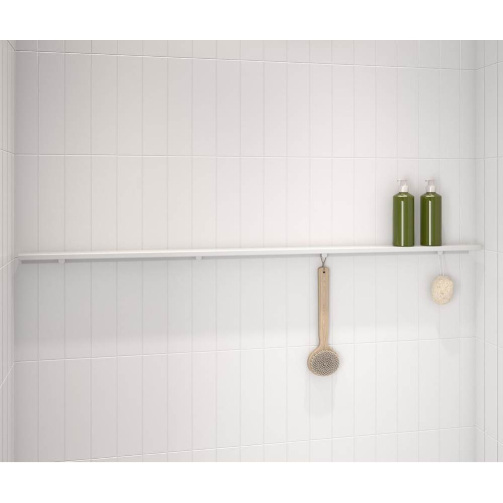 Manhattan 57 in. Long Shelf in Matte White