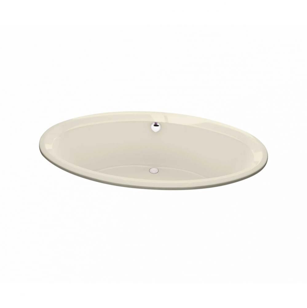 Tympani 71.625 in. x 41.625 in. Drop-in Bathtub with Center Drain in Bone
