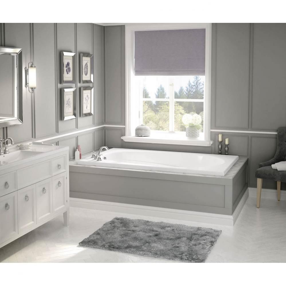 Talisman 71.375 in. x 42 in. Drop-in Bathtub with Aeroeffect System End Drain in White