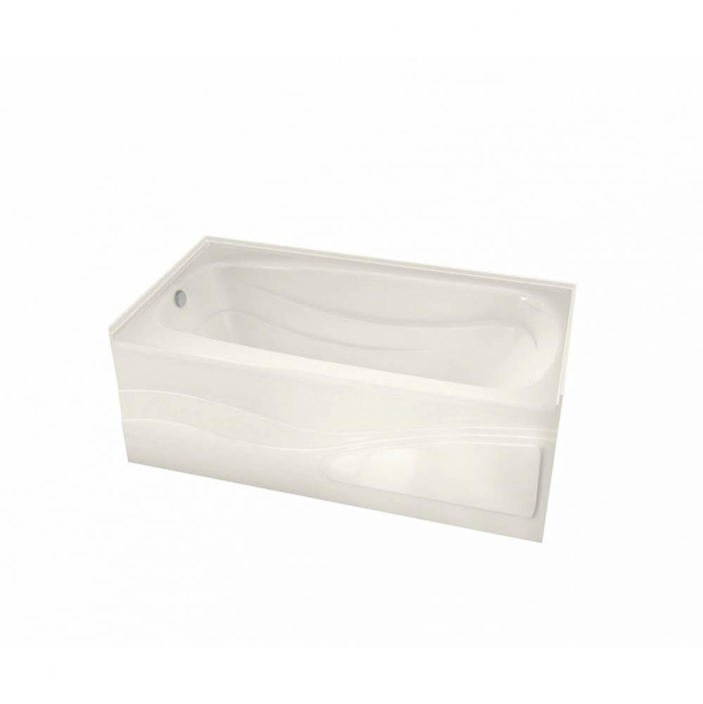 Tenderness 59.875 in. x 35.75 in. Alcove Bathtub with Left Drain in Biscuit