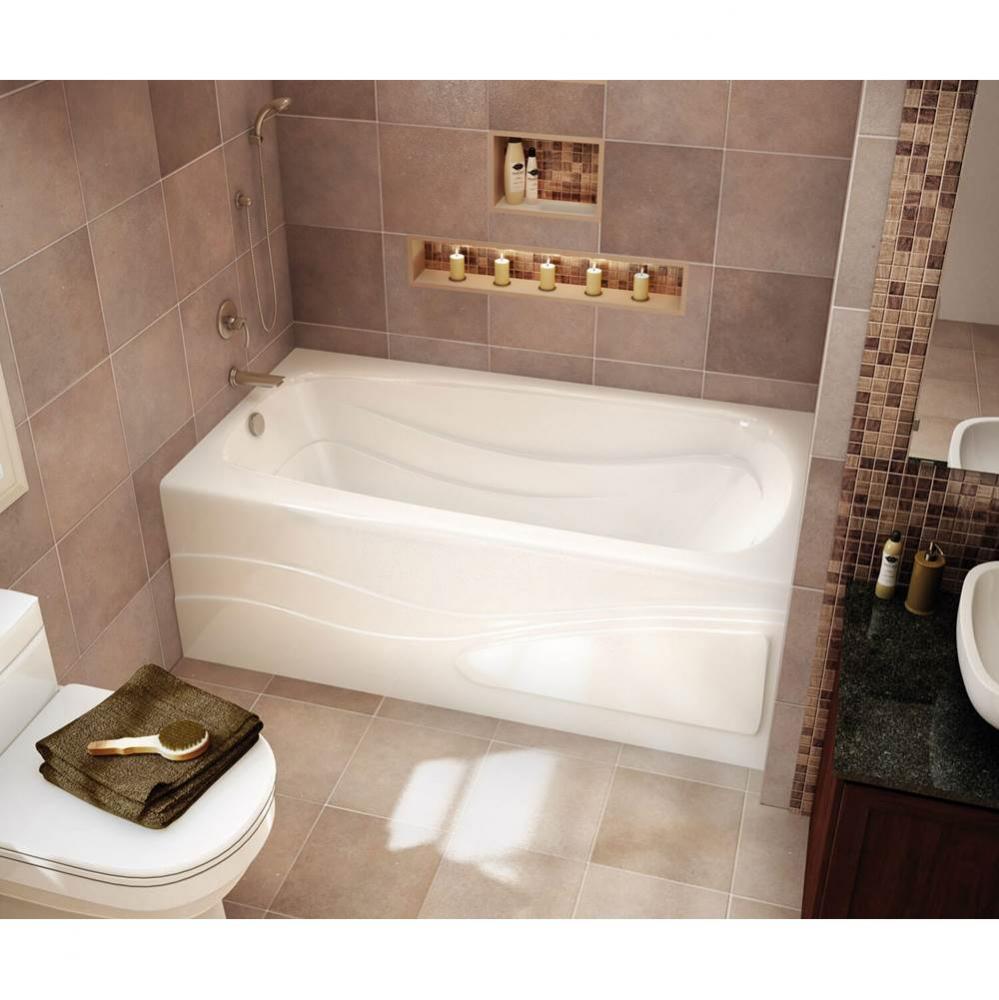 Tenderness 71.875 in. x 35.75 in. Alcove Bathtub with Right Drain in White