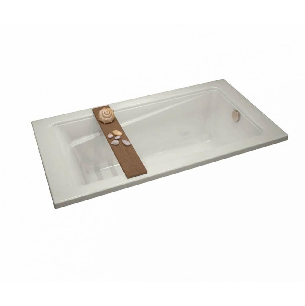 Exhibit 6636 Acrylic Drop-in End Drain Bathtub in Biscuit