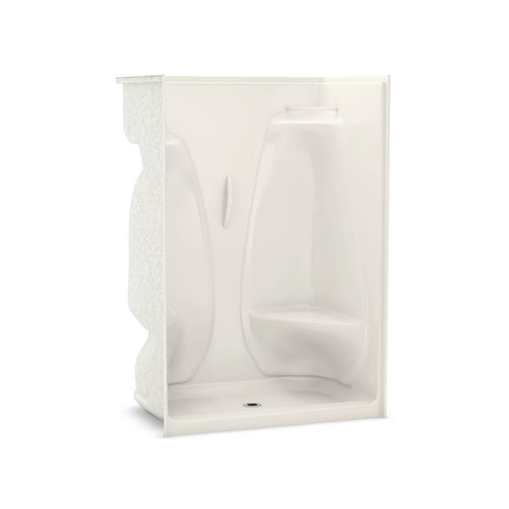 ACSH/RS/LS/NS-48 48 in. x 33.25 in. x 75 in. 1-piece Shower with Right Seat, Center Drain in Biscu