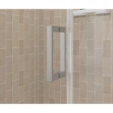 Maax 138268-900-305-101 - Manhattan 39-41 x 68 in. 6 mm Pivot Shower Door for Alcove Installation with Clear glass & Squ