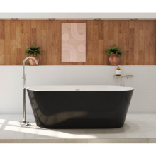 Maax 107529-000-001-100 - Calinda 67 x 31 Acrylic Freestanding Oval Center Drain Bathtub in Black