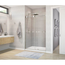Maax 136271-900-290-000 - Duel 44-47 x 70.5-74 in. 8 mm Bypass Shower Door for Alcove Installation with Clear glass in Brush