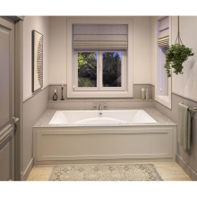 Maax 101275-055-001-100 - Optik 7242 Acrylic Undermount Center Drain Aerofeel Bathtub in White