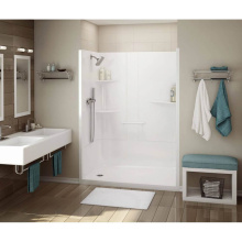 Maax 107003-000-001-001 - ALLIA SH-6034 Acrylic Alcove Right-Hand Drain One-Piece Shower in White
