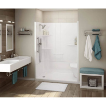 Maax 107003-000-001-181 - ALLIA SH-6034 Acrylic Alcove Center Drain Two-Piece Shower in White
