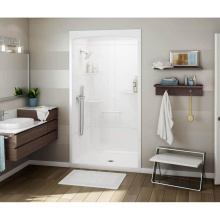 Maax 107004-000-001-005 - ALLIA SHR-4834 Acrylic Alcove Center Drain Three-Piece Shower in White
