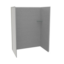 Maax 107464-305-517-000 - Utile 6036 Composite Direct-to-Stud Three-Piece Alcove Shower Wall Kit in Factory Sleek Smoke