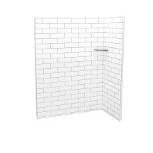 Maax 107466-301-526-000 - Utile 6036 Composite Direct-to-Stud Two-Piece Corner Shower Wall Kit in Metro Tux