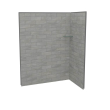 Maax 107466-312-505-000 - Utile 6036 Composite Direct-to-Stud Two-Piece Corner Shower Wall Kit in Organik Clay