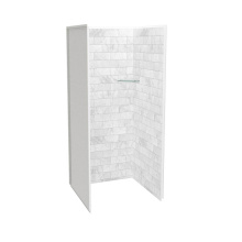 Maax 107479-307-508-000 - Utile 3636 Composite Direct-to-Stud Three-Piece Alcove Shower Wall Kit in Marble Carrara