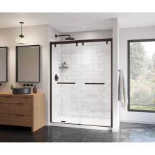 Maax 135322-900-173-000 - Uptown 56-59 x 76 in. 8 mm Bypass Shower Door for Alcove Installation with Clear glass in Dark Bro