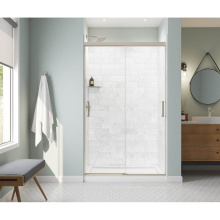 Maax 135334-900-305-000 - Incognito 76 44-47 x 76 in. 8mm Bypass Shower Door for Alcove Installation with Clear glass in Bru