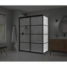 Maax 136560-972-340-000 - Incognito 76 Return Panel for 32 in. Base with Shaker glass in Matte Black