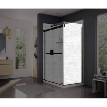 Maax 137312-900-173-000 - Duel and Inverto Return Panel for 34 in. Base with Clear glass in Dark Bronze