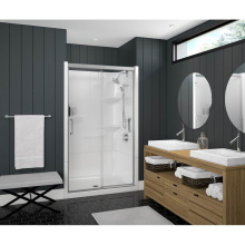 Maax 138520-900-084-000 - Incognito 74 39-42 x 74 in. 8mm Bypass Shower Door for Alcove Installation with Clear glass in Chr