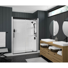Maax 138521-900-340-000 - Incognito 74 51-54 x 74 in. 8mm Bypass Shower Door for Alcove Installation with Clear glass in Mat