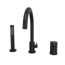 Maax 10045541-340 - Keros Deckmounted Tub Faucet with Handshower in Black