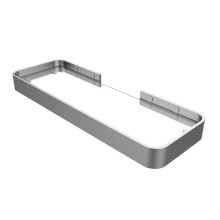 Maax 10042819-201 - Manhattan Rectangular Shelf with Glass in Brushed Chrome