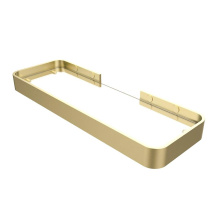 Maax 10042819-343 - Manhattan Rectangular Shelf with Glass in Brushed Gold