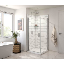 Maax 135230-900-084-100 - Manhattan Square 36 x 36 x 72 in. 6mm Pivot Shower Door for Corner Installation with Clear glass &