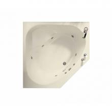 Maax 100054-000-004 - Tandem II 60 in. x 60 in. Corner Bathtub with Center Drain in Bone