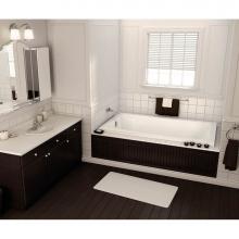Maax 101461-103-001 - Pose 72 in. x 42 in. Drop-in Bathtub with Aeroeffect System End Drain in White