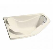 Maax 102724-107-004 - Cocoon 59.75 in. x 53.875 in. Corner Bathtub with Hydrosens System Center Drain in Bone