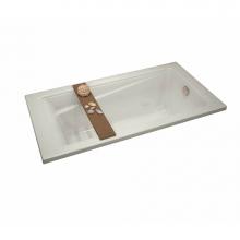 Maax 106250-097-007 - Exhibit 6042 Acrylic Drop-in End Drain Combined Whirlpool & Aeroeffect Bathtub in Biscuit