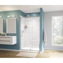 Maax 135325-900-282-000 - Uptown 45-47 x 76 in. 8 mm Pivot Shower Door for Alcove Installation with Clear glass in Chrome &a