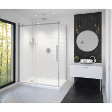 Maax 138470-900-280-000 - Vela 56.5-59 x 78.75 in. 8mm Sliding Shower Door for Alcove Installation with Clear glass in Chrom