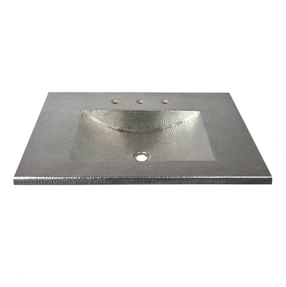 30&apos;&apos; Cozumel Vanity Top with Integral Bathroom Sink in Brushed Nickel