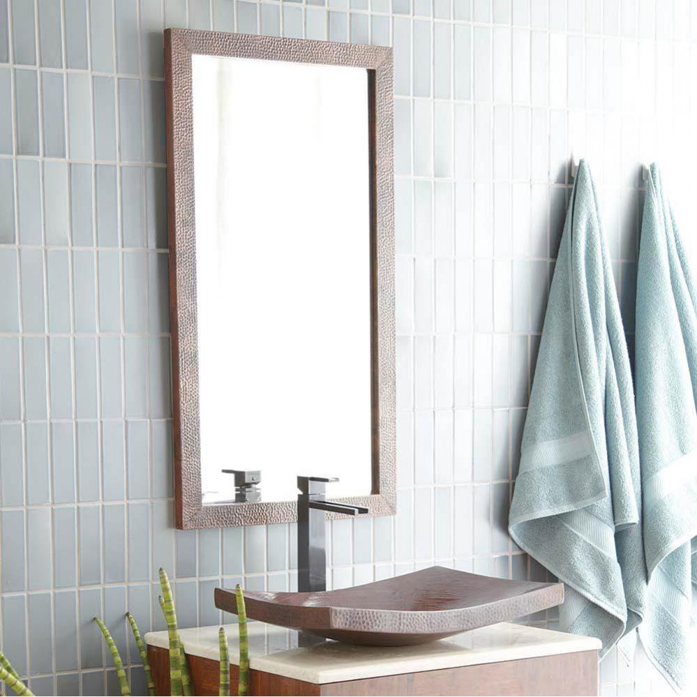 Medium Milano Mirror in Antique Copper